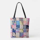 生地：ユニークバンコク手作り毛布 トートバッグ (裏面)