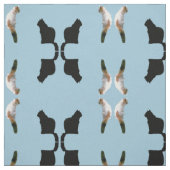 生地 – 万華鏡のように千変万化するパターン猫 ファブリック (見本)