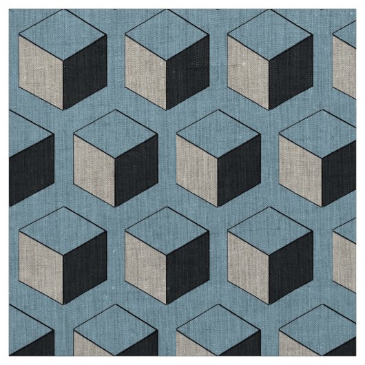 生地-三次元立方体 ファブリック (見本)