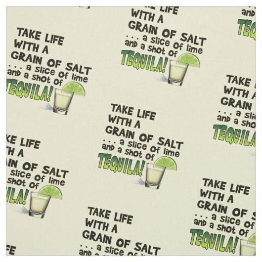 生地-生命、塩、ライム、テキーラ! ファブリック (見本)