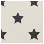 生地: 白く及び黒い星 ファブリック (クローズアップ)