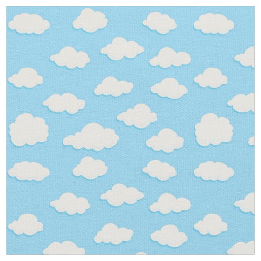 生地 - 空の雲 ファブリック (クローズアップ)