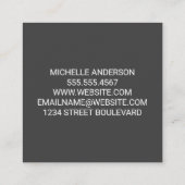 生地 素材 | 植物 ドゥードル パターン スクエア名刺 (裏面)