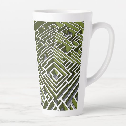 生垣の迷路 カフェラテマグ (右)