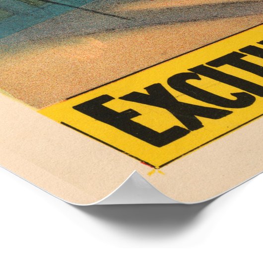 生垣を飛び越える馬のジョッキーのサーカスのポスター ポスター (角)