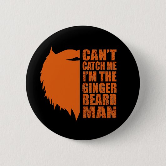 生姜おもしろいひげ男についての引用文 缶バッジ (正面)