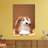 生姜かつらを着た子犬 キャンバスプリント (インサイチュ (リビング))