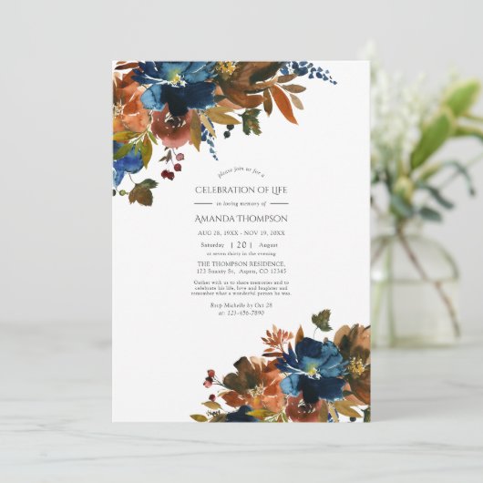 生姜と海軍のフローラお祝いの写真 招待状 (スタンド正面)