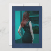 生姜と海軍のフローラお祝いの写真 招待状 (裏面)