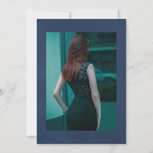 生姜と海軍のフローラお祝いの写真 招待状 (裏面)