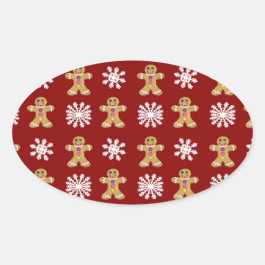 生姜と雪 楕円形シール (正面)