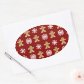 生姜と雪 楕円形シール (封筒)