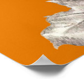 生姜のバックラウンドにマプルのシームレスなパターン ポスター (角)