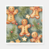 生姜のパン粉クリスマスパターン スタンダードランチョンナプキン (正面)