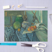 生姜の瓶とナスを持つ静物人生，セザンヌ 薄葉紙 (クラフト)