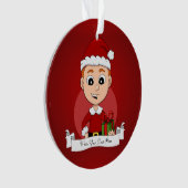 生姜の髪の可愛いクリスマスの少年 オーナメント (正面)