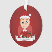 生姜の髪の可愛いクリスマスの少年 オーナメント (正面)