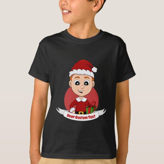 生姜の髪の可愛いクリスマスの少年 Tシャツ (正面)