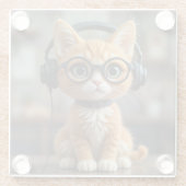 生姜よくはしゃぐ猫 ガラスコースター (裏面)