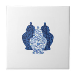 生姜ジャースポータルブルー/ホワイトセラミックタイル タイル