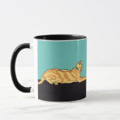 生姜ストライプの猫 マグカップ (左)
