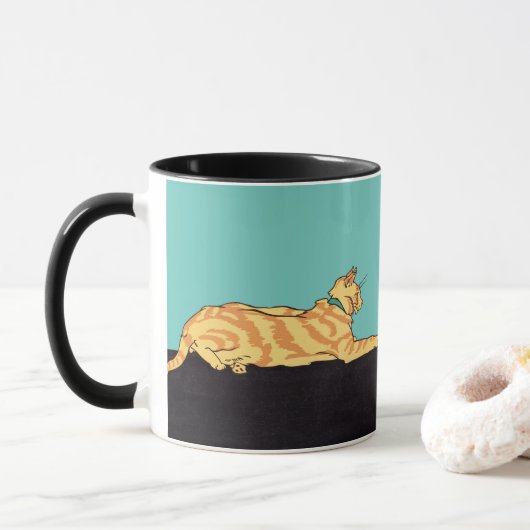 生姜ストライプの猫 マグカップ (ドーナツ)