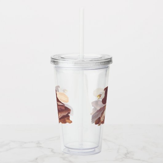 生威厳のある魚のオードボンのはげワシ アクリルタンブラー (右)