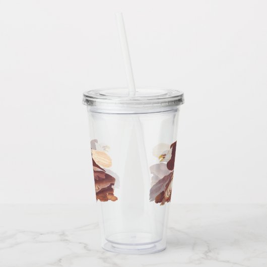 生威厳のある魚のオードボンのはげワシ アクリルタンブラー (左)