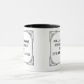 生存について死ぬことについての一時しのぎの心配ない マグカップ (中央)