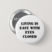 生存は閉まる目と容易です 缶バッジ (正面&裏面)