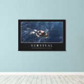 生存期間：感動的引用文1 キャンバスプリント (インサイチュ (ウッドフロア))