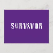 生存者がん感動的帯やる気を起こさせる ポストカード (正面)