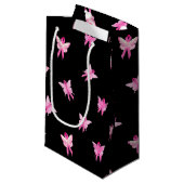 生存者のためのピンクのリボン蝶 スモールペーパーバッグ (正面アングル)