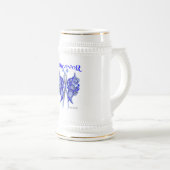 生存者のケルト族の蝶-結腸癌 ビールジョッキ (正面右)