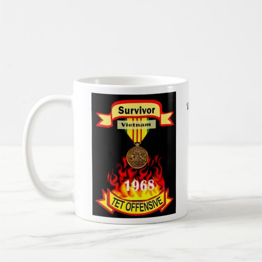 生存者のベトナムTetの抗勢のマグ コーヒーマグカップ (左)