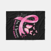 生存者の乳がん認識度ピンクリボンWom フリースブランケット (正面(横))