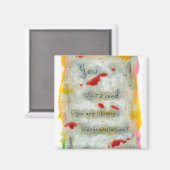 生存者の回復の希望を癒すアートトラウマ病 マグネット (正面/裏面)