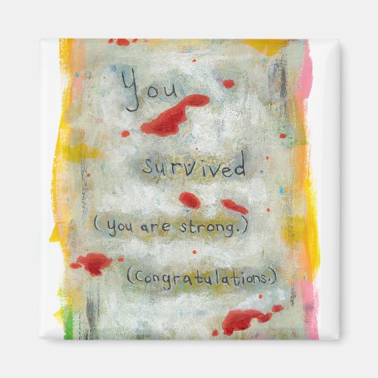 生存者の回復の希望を癒すアートトラウマ病 マグネット (正面)