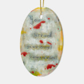 生存者の回復治療の希望の芸術の外傷の病気 セラミックオーナメント (左)