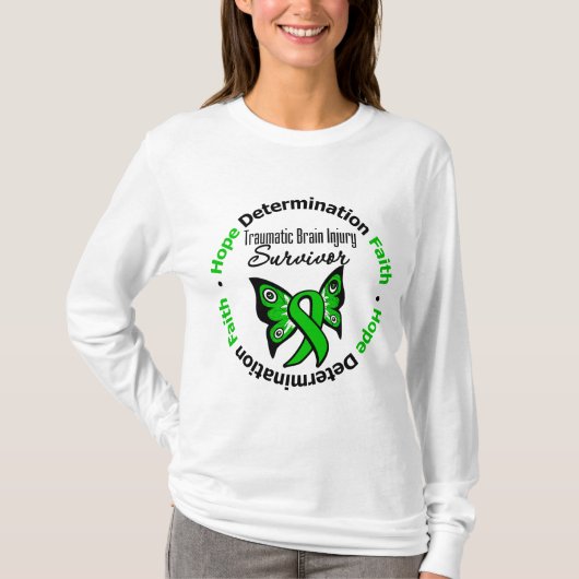 生存者の外傷性の脳損傷v2 tシャツ (正面)