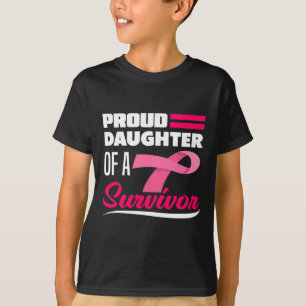 生存者の母の乳がん認識度の娘 Tシャツ