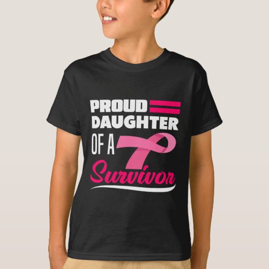 生存者の母の乳がん認識度の娘 Tシャツ (正面)