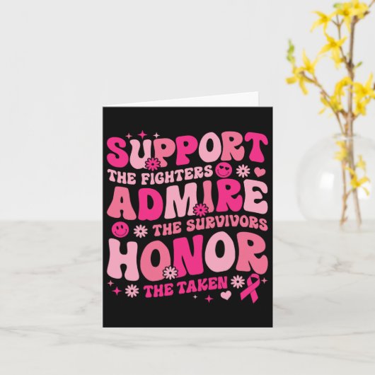 生存者の胸Cを賞賛する戦闘員を支援する カード (黄色い花)