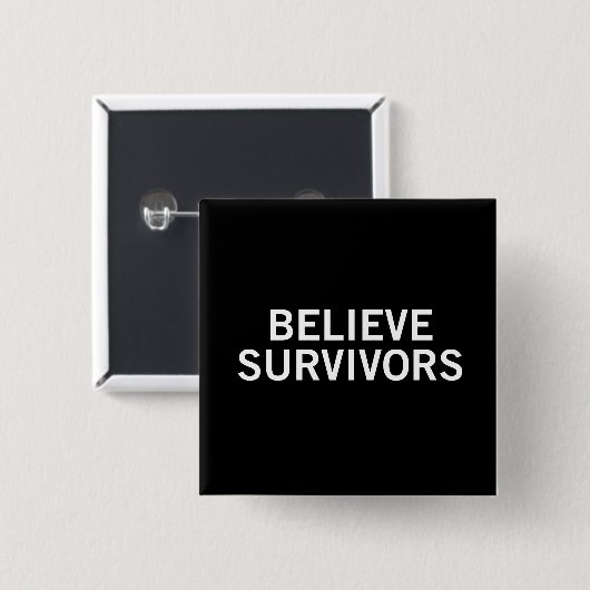 生存者信じ 缶バッジ (正面&裏面)