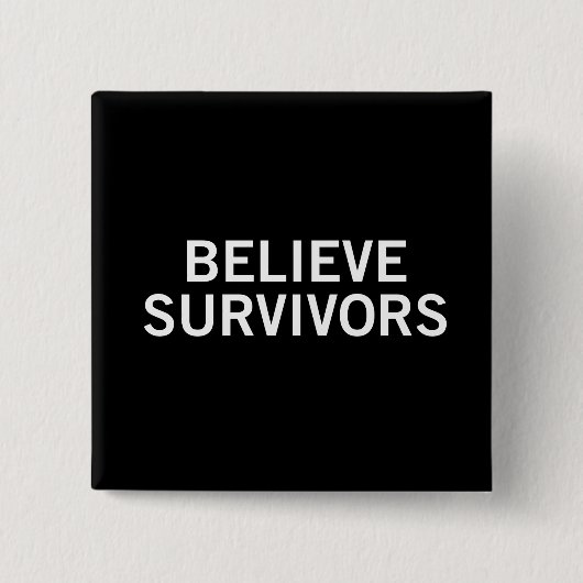 生存者信じ 缶バッジ (正面)