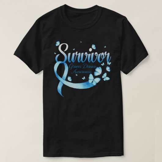 生存者墓病認識度蝶 Tシャツ (デザイン正面)