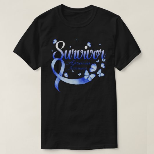 生存者失行認識度蝶 Tシャツ (デザイン正面)
