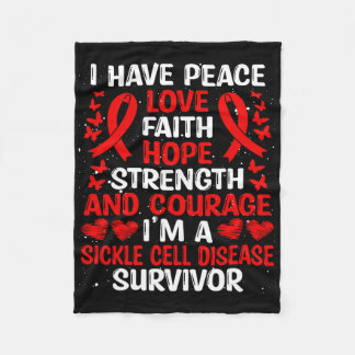 生存者平和希望ラブ鎌状赤血球病アウェア フリースブランケット