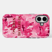 生存者強力な乳がん認識度 Case-Mate iPhoneケース (裏面 (横))