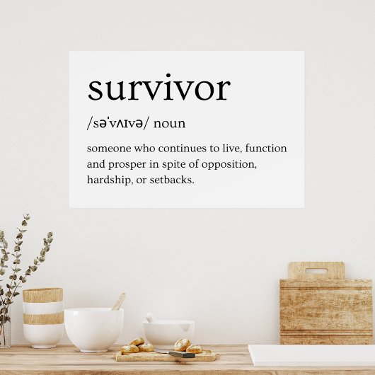 生存者辞書の定義 ポスター (キッチン)